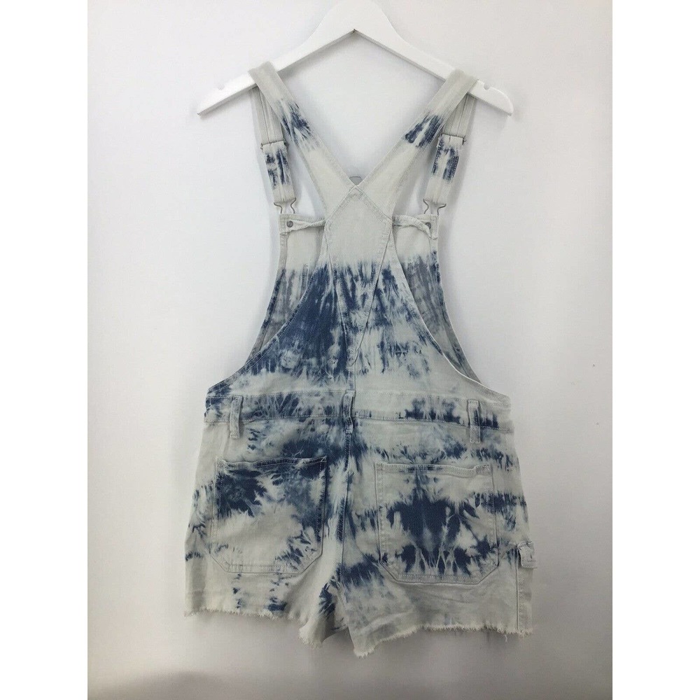 No Boundaries Jean Shortalls Size L(11-13) Blue Denim Juniors Tie Dye Juniors - Picture 12 of 12